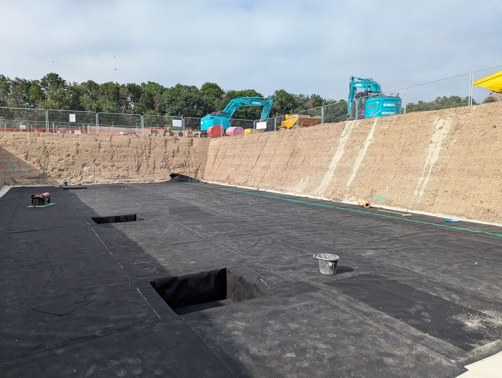 GP Titanbond membrane laid across the plot at Suez Ashington