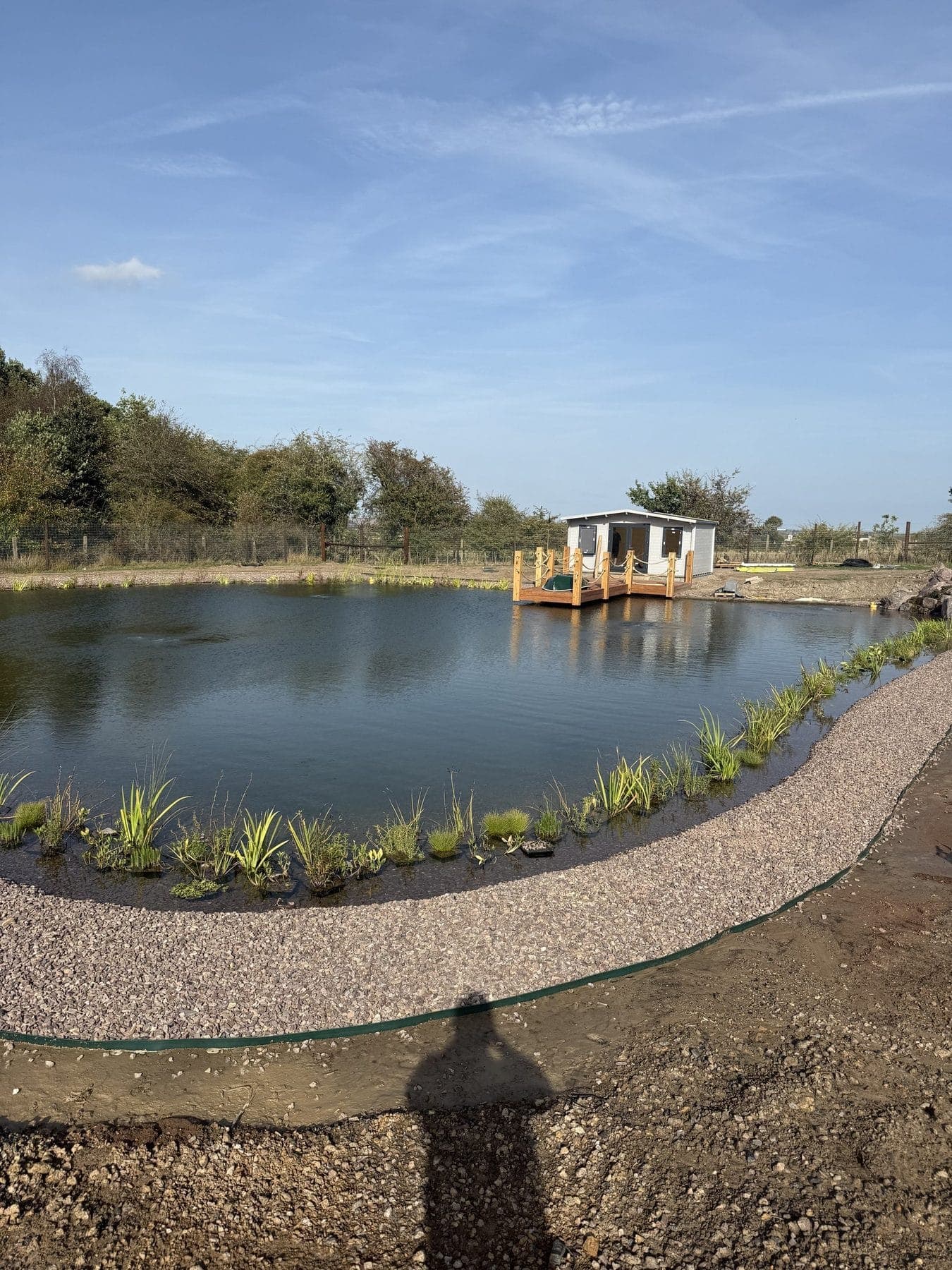 Completed pond — planted and filled