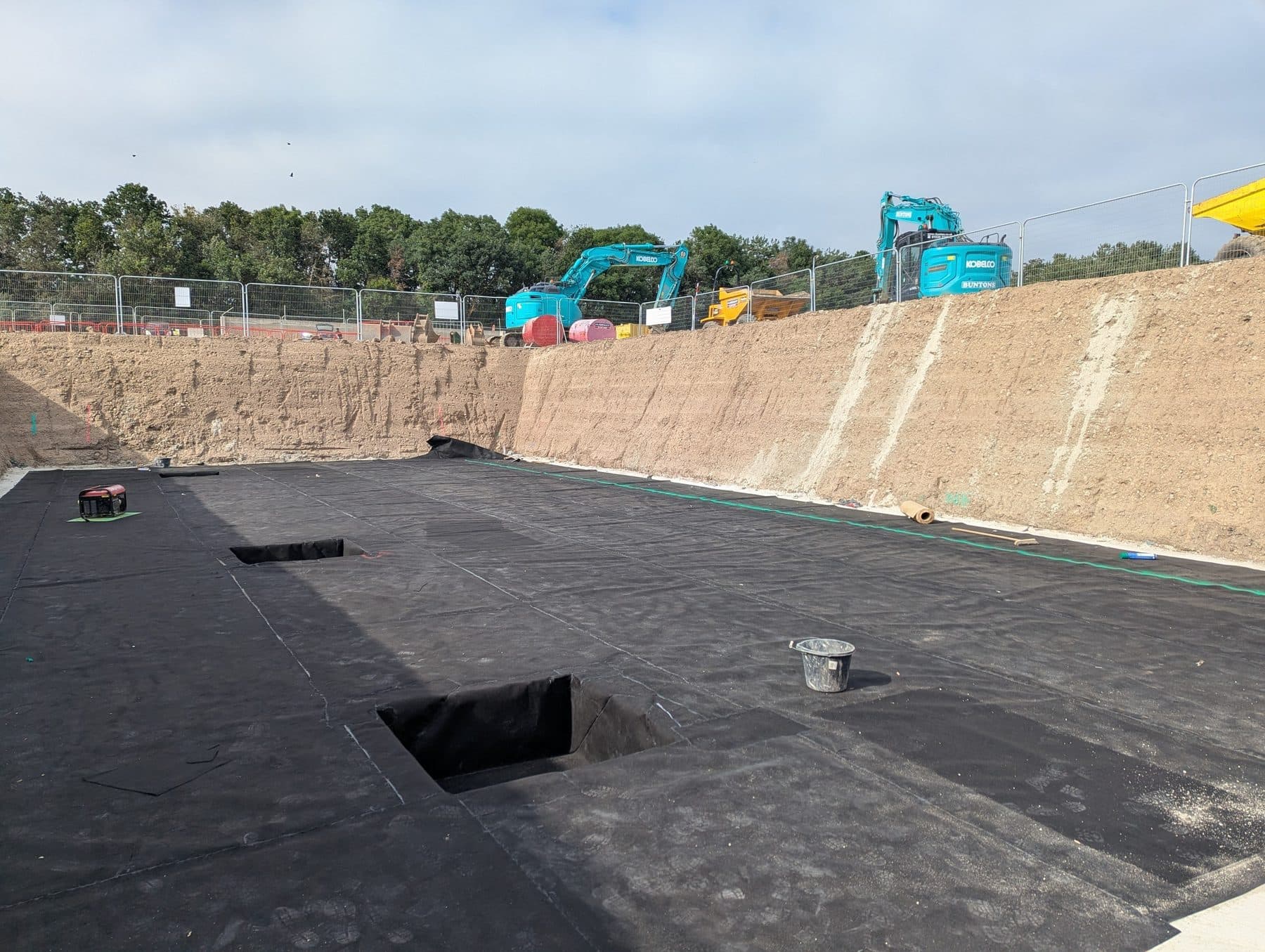 Pit lining, welded and detailed